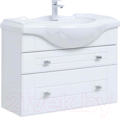 Тумба с умывальником Aquanet Рондо 85 / 306205 - фото