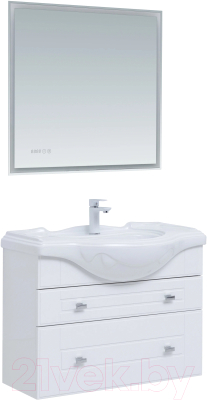 Тумба с умывальником Aquanet Рондо 85 / 306205