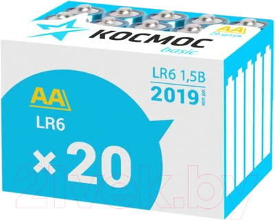 Комплект батареек Космос LR6 20BOX / KOCLR620BOX - фото