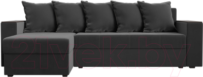 Диван угловой Лига Диванов Дубай лайт левый (велюр серый)