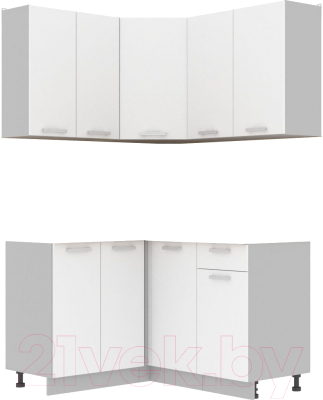 Кухонный гарнитур Интерлиния Мила Лайт 1.2x1.4 без столешницы - фото