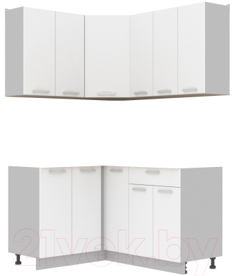 Кухонный гарнитур Интерлиния Мила Лайт 1.2x1.5 без столешницы - фото