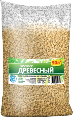 Наполнитель для туалета BioClean Древесный - фото
