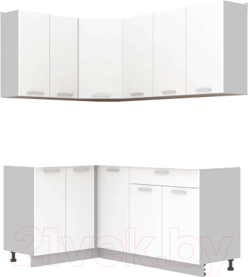 Кухонный гарнитур Интерлиния Мила Лайт 1.2x1.8 без столешницы - фото