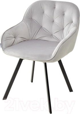 Стул M-City Gale / 629M04842 (Bluvel-03 светло-серый/черный) - фото