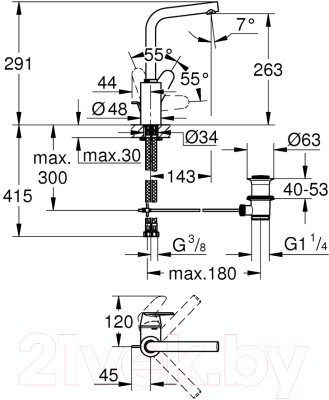 Смеситель GROHE Eurodisc Cosmopolitan 23054003