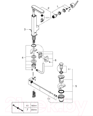 Смеситель GROHE Plus L-Size 23843003