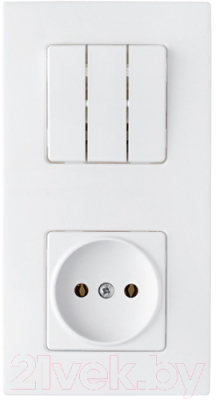 Блок выключатель+розетка Bylectrica 3В-РЦ-7031 - фото