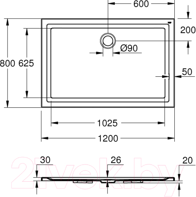 Душевой поддон GROHE 39305000
