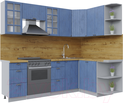 Готовая кухня Интерлиния Берес 1.5x2.4 правая - фото