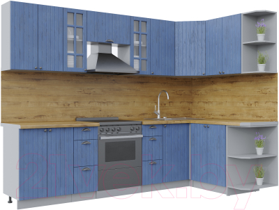 Готовая кухня Интерлиния Берес 1.5x2.8 правая - фото