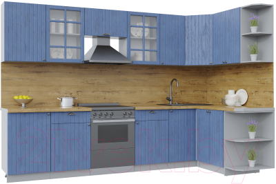 Готовая кухня Интерлиния Берес 1.5x3.1 правая - фото