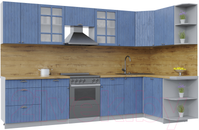 Готовая кухня Интерлиния Берес 1.5x3.2 правая - фото