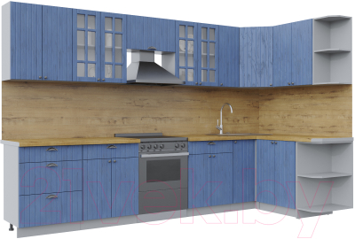 Готовая кухня Интерлиния Берес 1.5x3.3 правая - фото