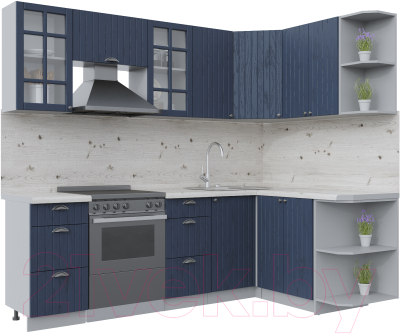 Готовая кухня Интерлиния Берес 1.5x2.4 правая - фото