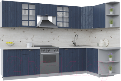 Готовая кухня Интерлиния Берес 1.5x3.1 правая - фото