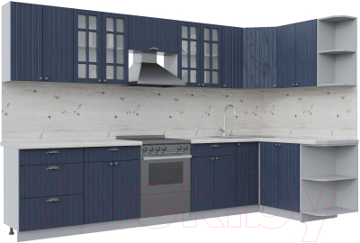 Готовая кухня Интерлиния Берес 1.5x3.3 правая - фото