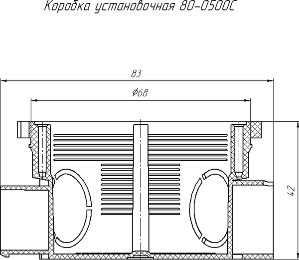 Подрозетник Промрукав СП 80-0500С 68x42 / 80-0500С