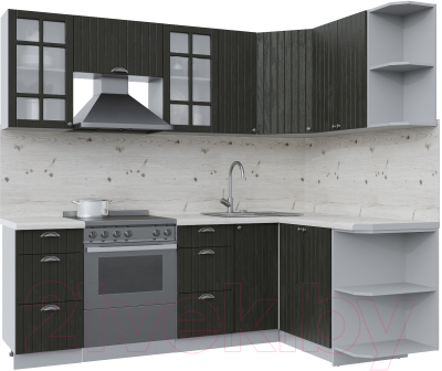 Готовая кухня Интерлиния Берес 1.5x2.3 правая - фото
