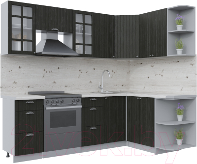 Готовая кухня Интерлиния Берес 1.5x2.4 правая - фото