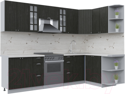 Готовая кухня Интерлиния Берес 1.5x2.8 правая - фото