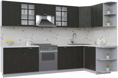 Готовая кухня Интерлиния Берес 1.5x3.1 правая - фото