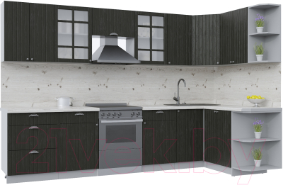 Готовая кухня Интерлиния Берес 1.5x3.2 правая - фото