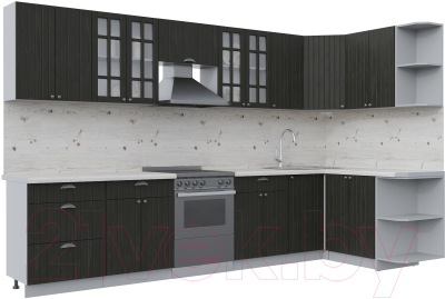 Готовая кухня Интерлиния Берес 1.5x3.4 правая - фото
