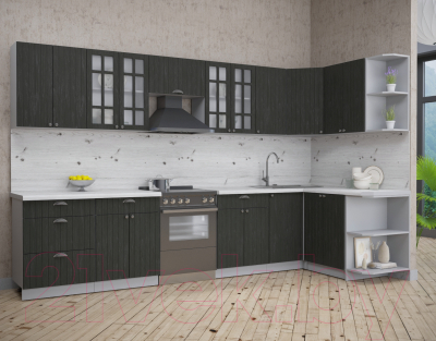 Готовая кухня Интерлиния Берес 1.5x3.4 правая