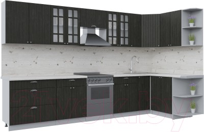 Готовая кухня Интерлиния Берес 1.5x3.5 правая - фото