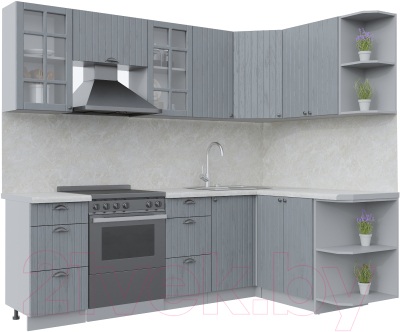 Готовая кухня Интерлиния Берес 1.5x2.4 правая - фото