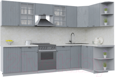 Готовая кухня Интерлиния Берес 1.5x3.1 правая - фото