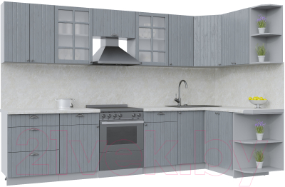 Готовая кухня Интерлиния Берес 1.5x3.2 правая - фото