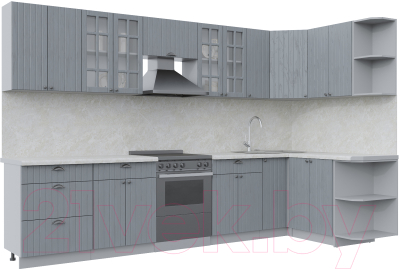 Готовая кухня Интерлиния Берес 1.5x3.3 правая - фото