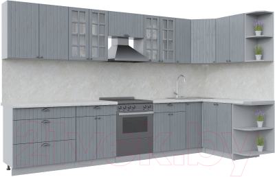 Готовая кухня Интерлиния Берес 1.5x3.5 правая - фото