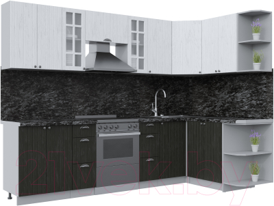 Готовая кухня Интерлиния Берес 1.5x2.8 правая - фото