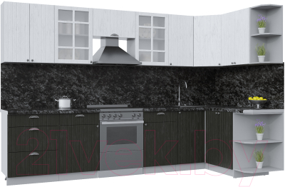 Готовая кухня Интерлиния Берес 1.5x3.2 правая - фото
