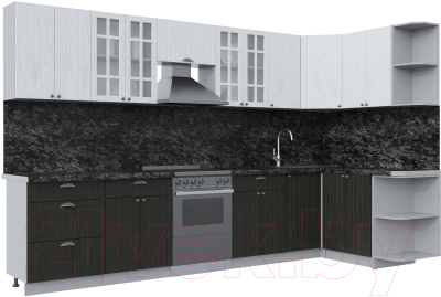 Готовая кухня Интерлиния Берес 1.5x3.4 правая - фото