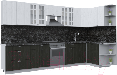 Готовая кухня Интерлиния Берес 1.5x3.5 правая - фото