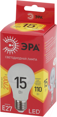Лампа ЭРА Red Line LED A60-15W-827-E27 / Б0046355