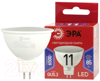 Лампа ЭРА Red Line LED MR16-11W-865-GU5.3 / Б0045347