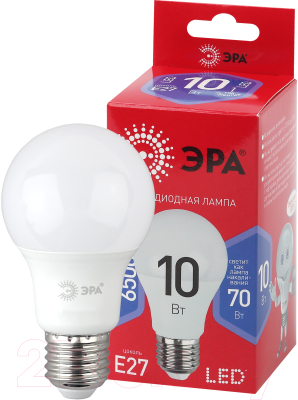 Лампа ЭРА Red Line LED A60-10W-865-E27 / Б0045324