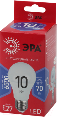 Лампа ЭРА Red Line LED A60-10W-865-E27 / Б0045324