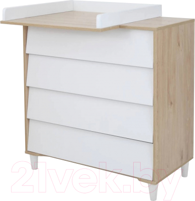 Комод пеленальный Rant Bergen / 105 (Cloud White) - фото