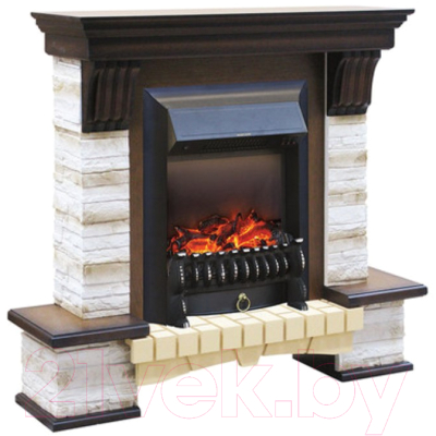 Каминокомплект Смолком Stone Montebello + Fobos-s Lux BL LT