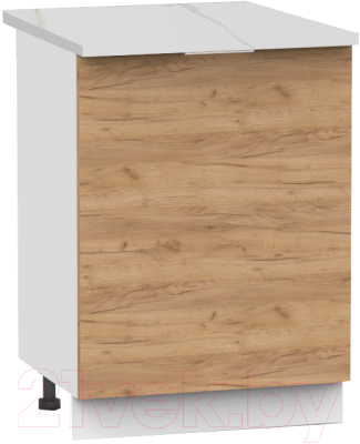 Шкаф-стол кухонный Интермебель Микс Топ ШСР 850-1-600 (дуб крафт золотой/венато) - фото