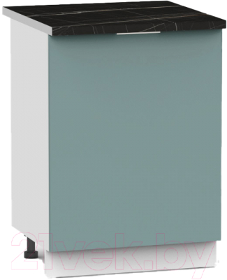 Шкаф-стол кухонный Интермебель Микс Топ ШСР 850-1-600 (сумеречный голубой/тунис) - фото