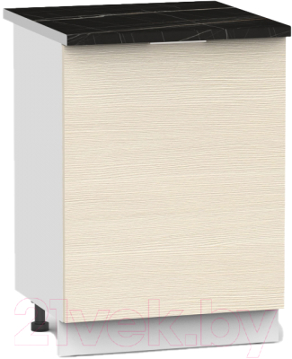 Шкаф-стол кухонный Интермебель Микс Топ ШСР 850-1-600 (вудлайн кремовый/тунис) - фото