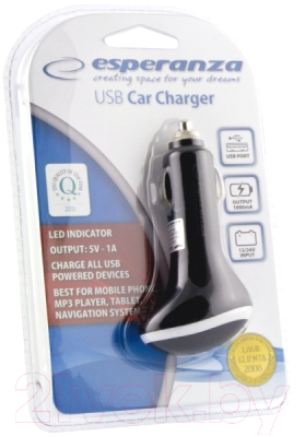 Зарядное устройство автомобильное Esperanza EZ105