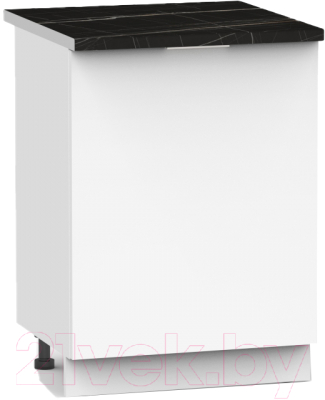 Шкаф под мойку Интермебель Микс Топ ШСРМ 850-2-600 (белый премиум/тунис) - фото